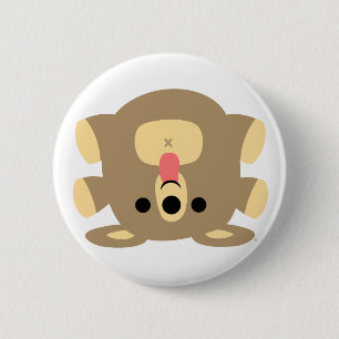 Insignia del botón del oso del Personalizado Cheek
