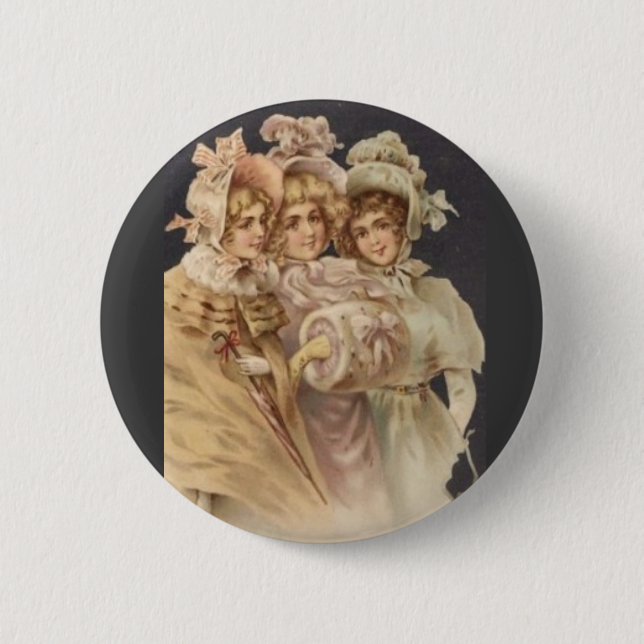 Insignia del botón del pin de navidad negro victor (Anverso)