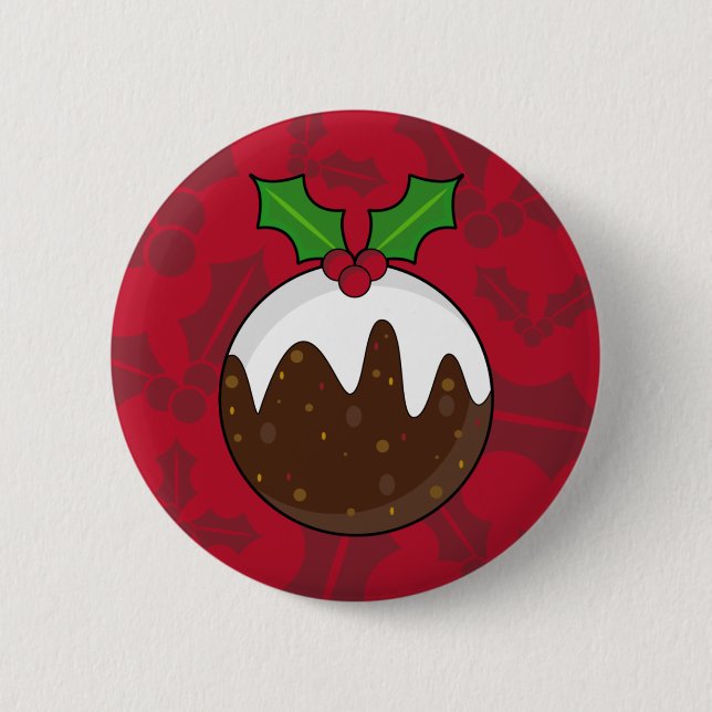 Insignia del botón del pudín del navidad (Anverso)