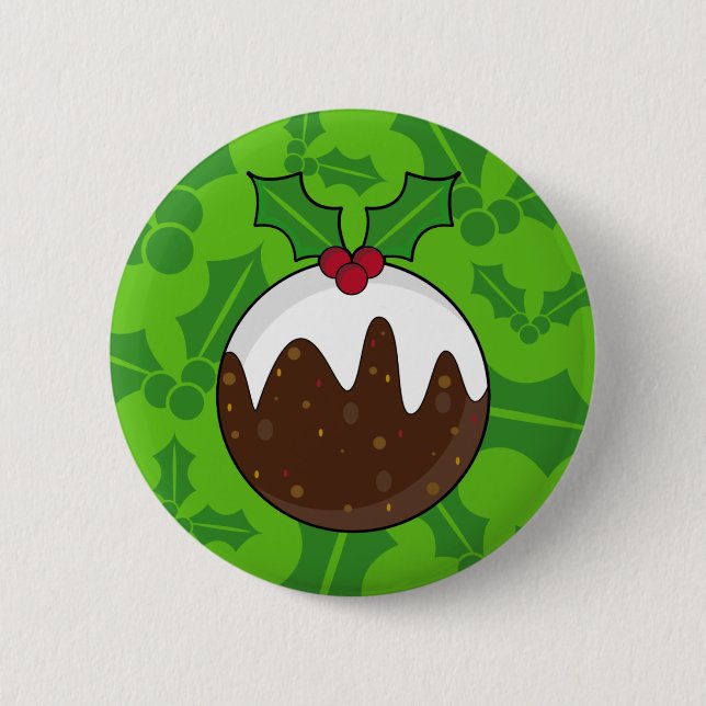 Insignia del botón del pudín del navidad (Anverso)