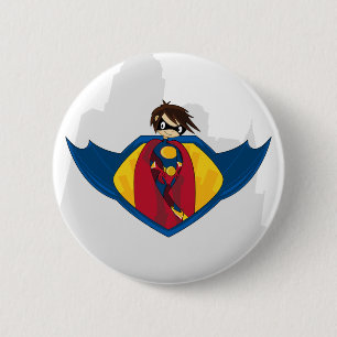 Insignia del botón del super héroe
