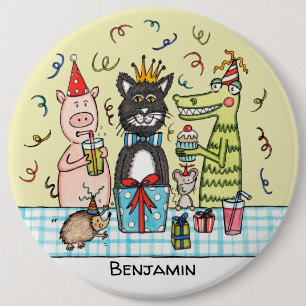 Insignia del botón Fiestas personalizados personal