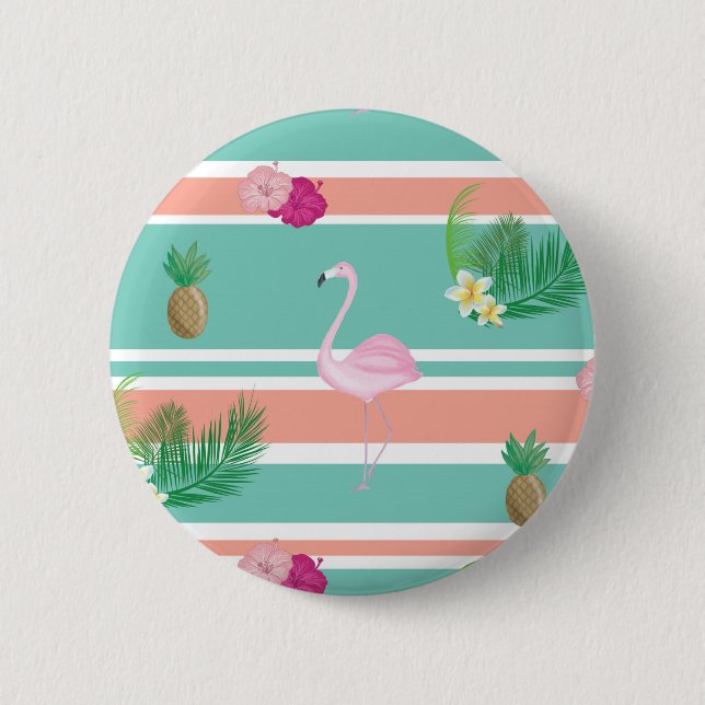 Insignia del botón Flamingo tropical (Anverso)