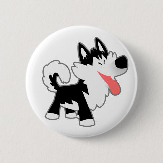 Insignia del botón Husky Siberiano del Personaliza