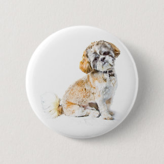 Insignia del botón Shih Tzu Dog
