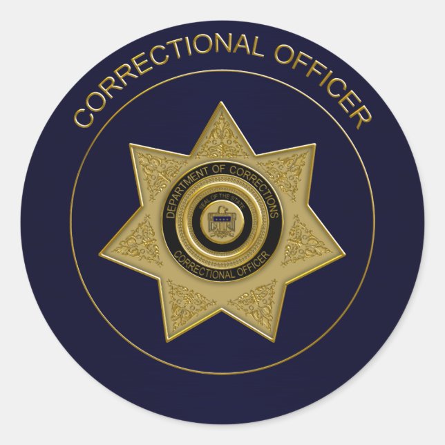 Insignia del funcionario correccional, Pegatina de (Anverso)