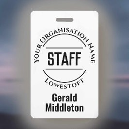 Insignia del personal. Miembro de la tarjeta ofici