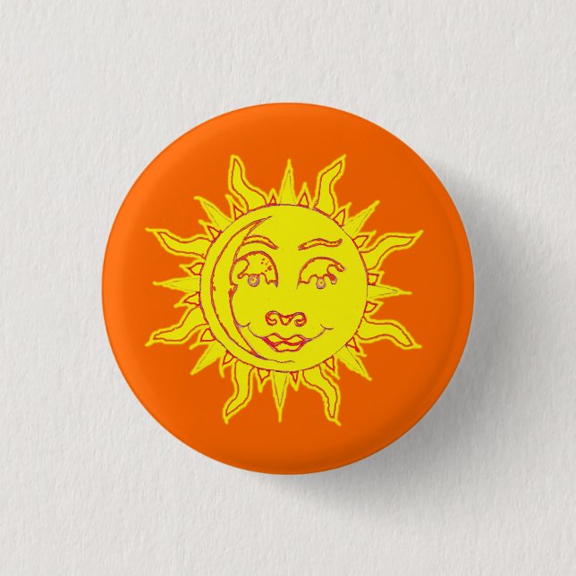 Insignia del Pin del botón del adorno de Sun (Anverso)