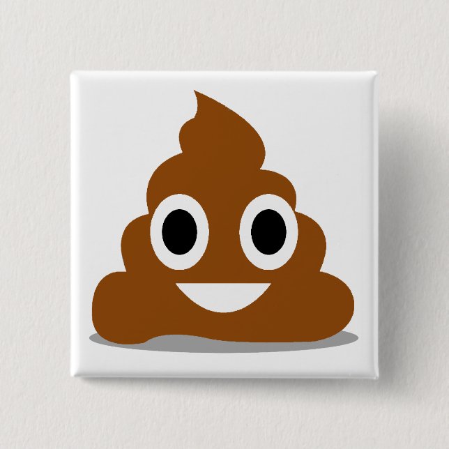 Insignia divertida del botón del Emoticon de la (Anverso)