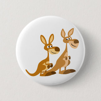 Insignia linda del botón de KangaROOS del dibujo