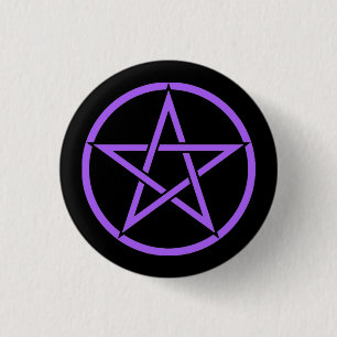 Insignia negra y púrpura del botón del Pentagram