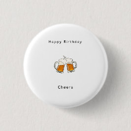 Insígnia, pin, botón de Feliz Cumpleaños, botón de