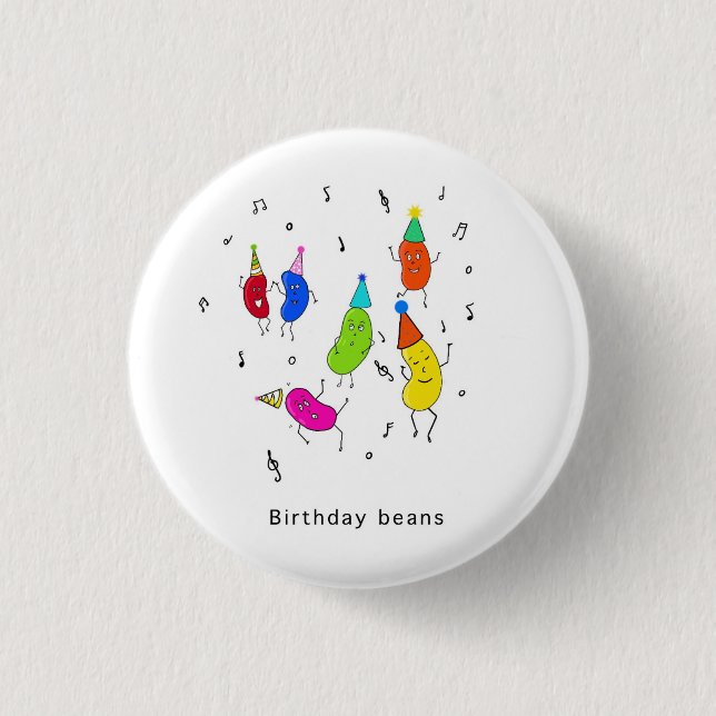 Insígnia, pin, botón de frijoles de cumpleaños, li (Anverso)