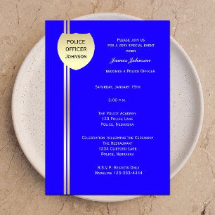 Insignia policial por invitación a graduación