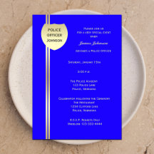 Insignia policial por invitación a graduación