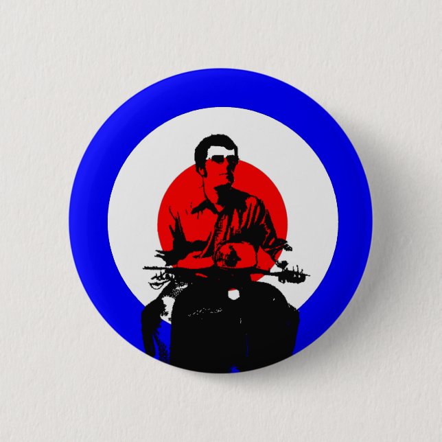 Insignia retra del botón del muchacho de la vespa (Anverso)