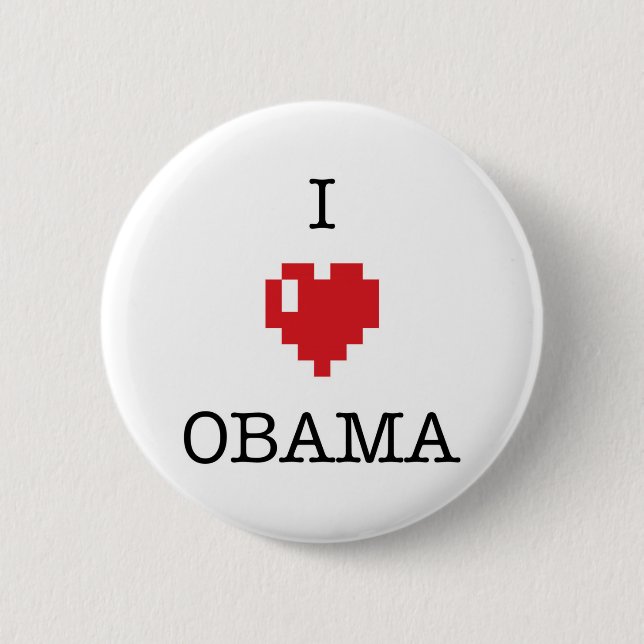 Insignias del botón de I <3 Obama (Anverso)