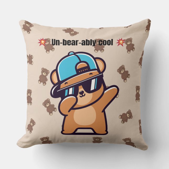 Insoportablemente genial | Almohada de oso lindo (Anverso)