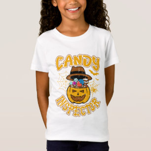 Inspector de caramelos Halloween Calabaza camiseta