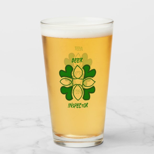Inspector de cerveza St Patricks Cruz Celta y cubi (Reverso (lleno))