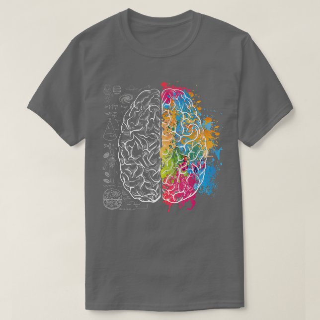 Inspiración Colorida Cerebro Ciencia y Arte Camisa (Diseño del anverso)