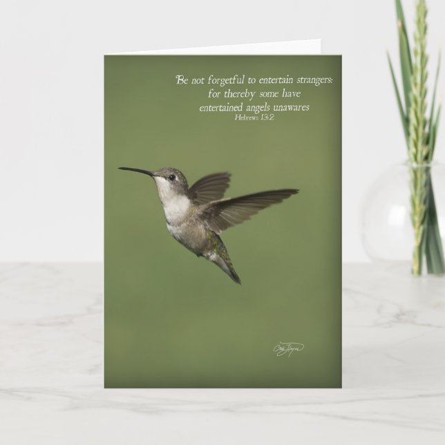 Inspiración de tarjeta de felicitación Hummingbird (Anverso)