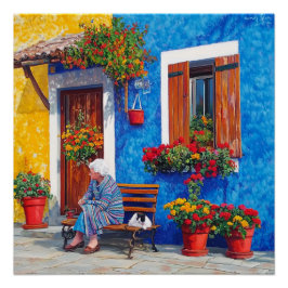 Inspiración en Venecia - Colorida impresión Poster