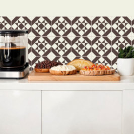 Inspiración geométrica en el suelo de baldosas mar