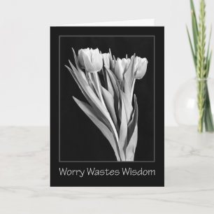 Inspiración - tulipanes en tarjeta de felicitación
