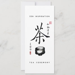 "Inspiración zen/ceremonia del té" Tarjeta plana T