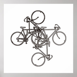 inspirado en la bicicleta de poster genial de arte