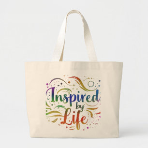 Inspirado en la vida - Bolsa de mano Jumbo