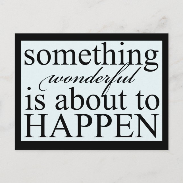 Inspirador algo postal maravillosa (Anverso)