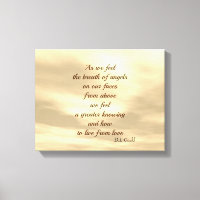 Inspirador Angel bendice poema canvas de arte