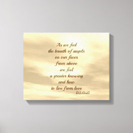 Inspirador Angel bendice poema canvas de arte