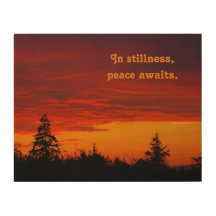 Inspirador arte en la pared de madera, puesta de s