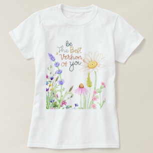 "Inspirador de camiseta con motivos florales