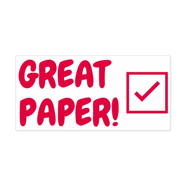 Inspirador "¡GRAN PAPEL!" Sello de goma del instru (Diseño)