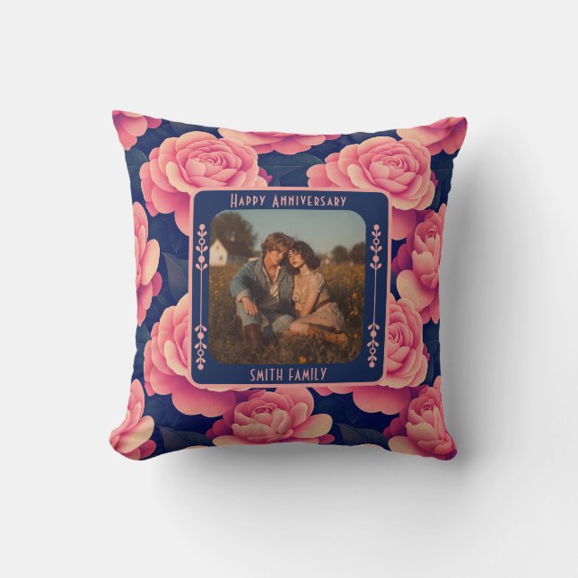 Inspirador Sr. Y Sra. Boda Cojín decorativo (Anverso)