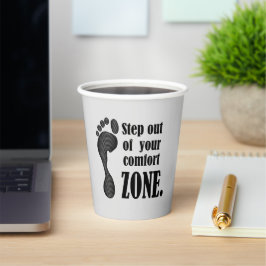 Inspirador vaso moderno de papel negro y gris
