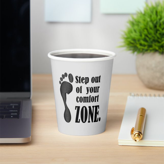 Inspirador vaso moderno de papel negro y gris (in situ)