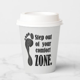 Inspirador vaso moderno de papel negro y gris