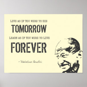Inspiradora cita de Gandhi arte Poster