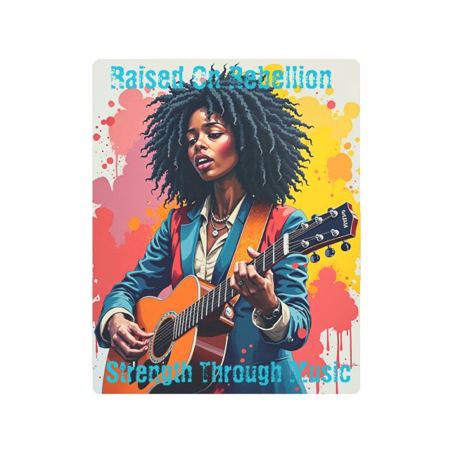 Inspiradora de arte guitarista personalizado mujer (Anverso)