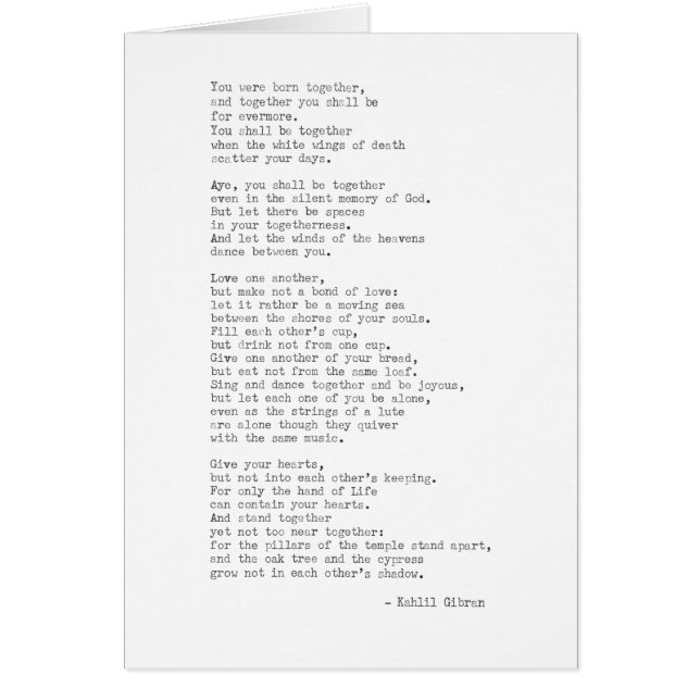 Inspiradora máquina de escribir cita a Kahlil Gibr (Frente)