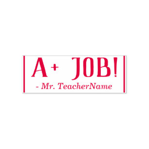 Inspirando "¡A+ JOB!" Sello de goma de recomendaci