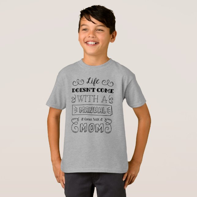 Inspirando la vida y la cita de mamá: una camiseta (Anverso completo)