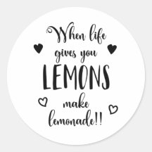 Inspirar Cuando La Vida Te Da Sello Pegatina Lemon