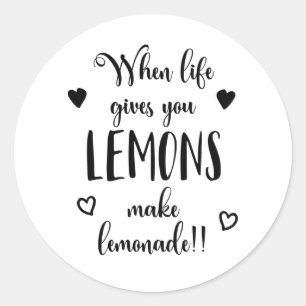 Inspirar Cuando La Vida Te Da Sello Pegatina Lemon