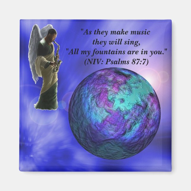 Inspirar el imán mundial de las escrituras (Frente)